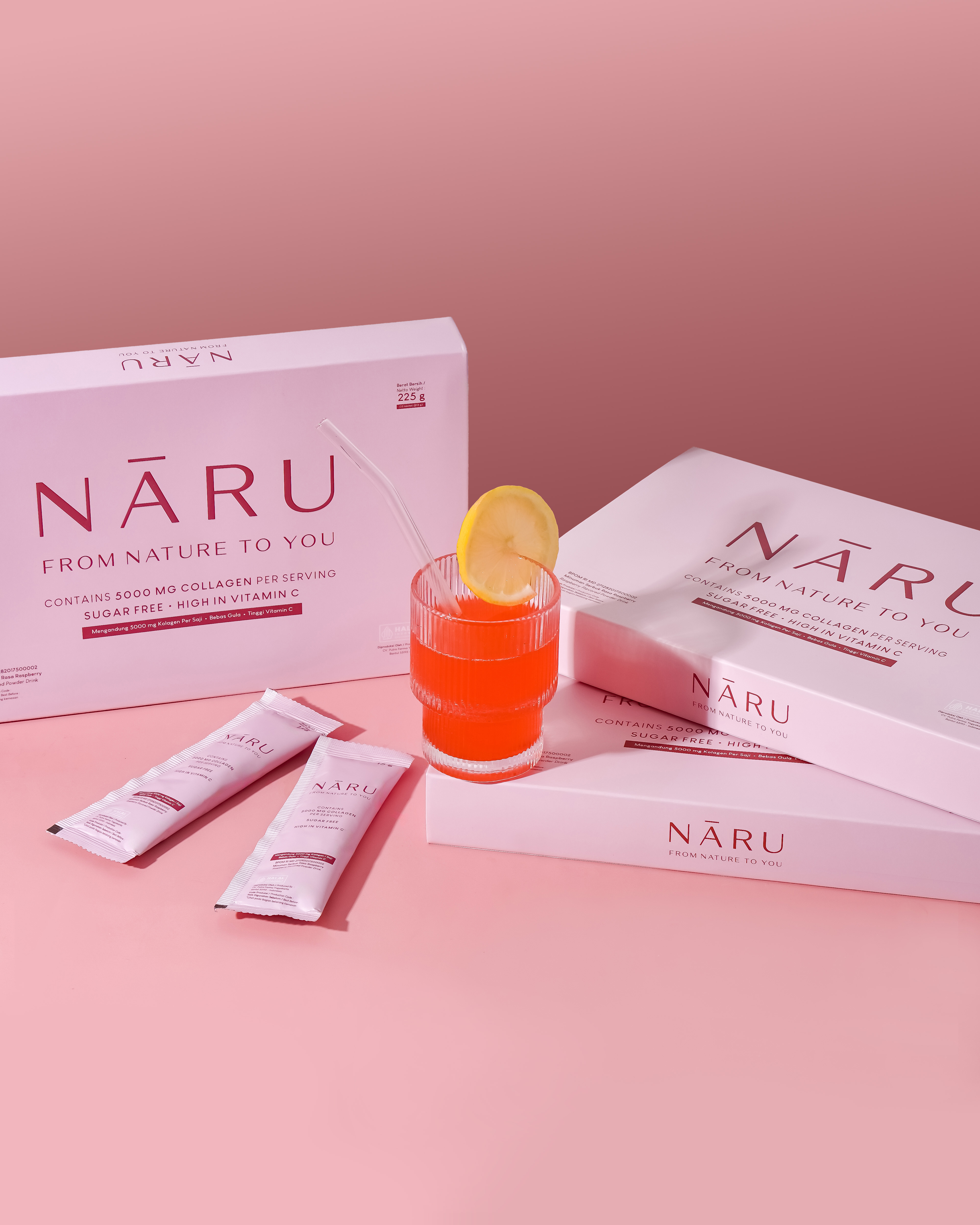 NĀRU stacked boxes with drink